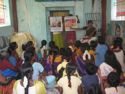 Mrs. Uma Ravichandran Explaining The Flex Posters